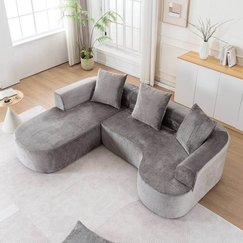 Modular Sectional Sofa with L-Shape Chaise,Cloud Sectional Modern Sleeper Couch with Deep Seat,Sponge Compression Sofas