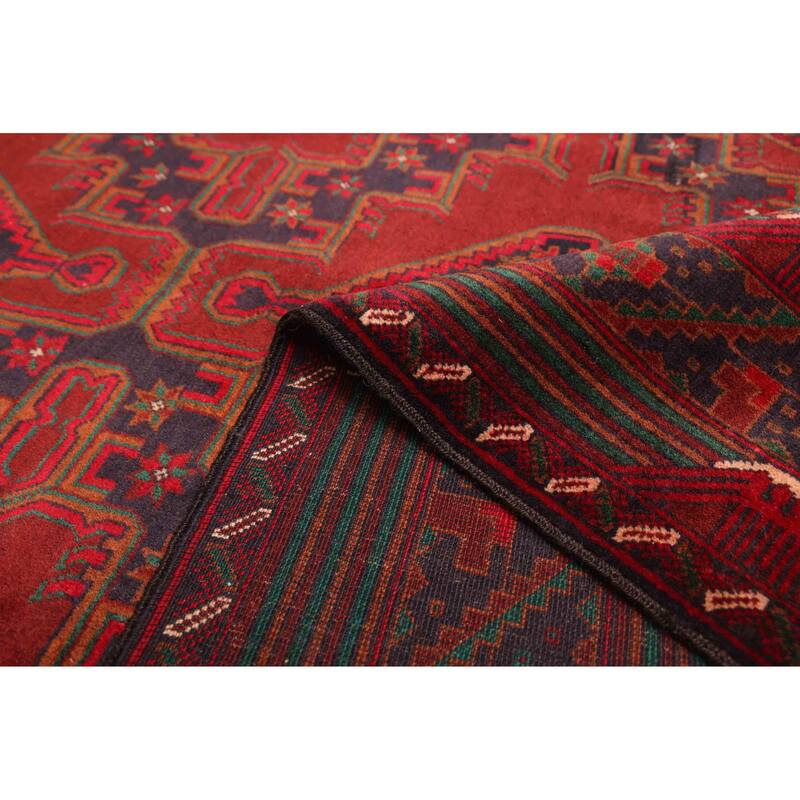 ECARPETGALLERY Hand-knotted Teimani Red Wool Rug - 3'10 x 6'3