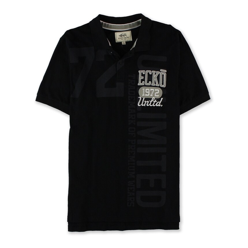 Mens EU 72 Official Trdmrk Crest Rugby Polo Shirt Ecko Unltd