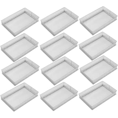 YBM Home Silver Mesh Desk Drawer Organizer Tray Home and Office 12pack