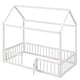 preview thumbnail 15 of 58, Wood House Bed with Fence and Door