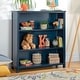 preview thumbnail 1 of 8, Taiga 3 Shelf Bookcase Navy
