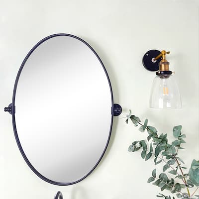 TEHOME Luecinda Oval Metal Wall Mirror