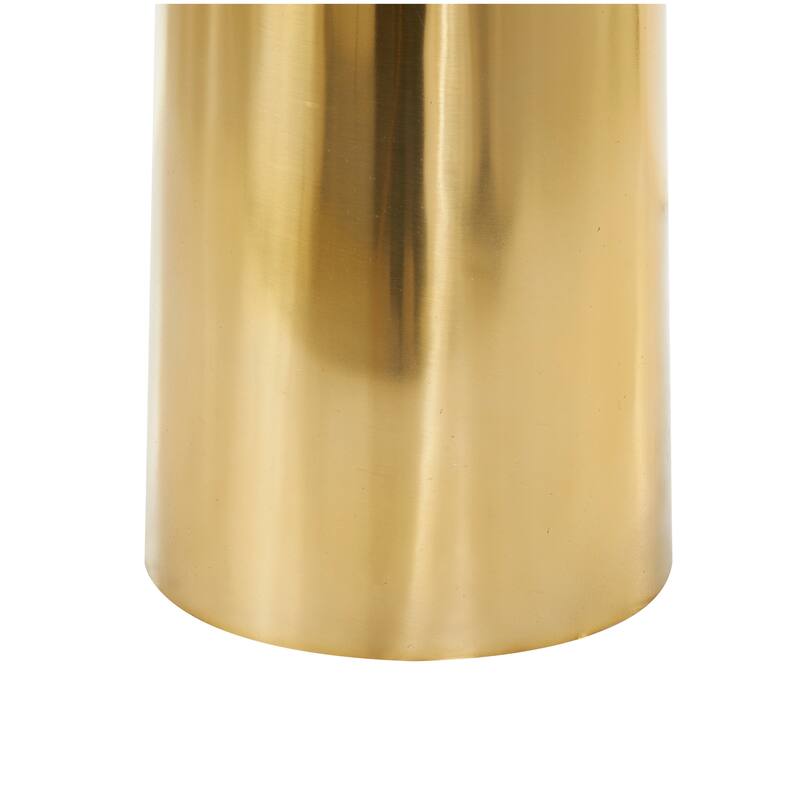 Gold or Silver Stainless Steel Metal Minimalistic Tall Floor Cone Vase