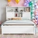 preview thumbnail 14 of 22, Full Size Platform Bed with Storage Headboard, Charging Station and 4-Drawers, Grey