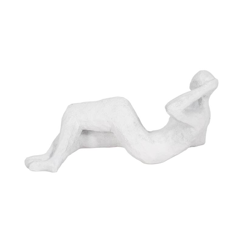 Sagebrook Home 11-Inch White Rough Texture Polyresin Figurine - 11" x 5" x 5"