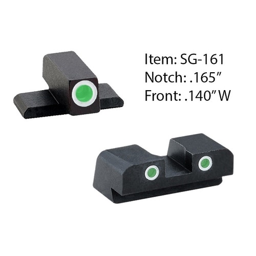 Ameriglo Classic Tritium 3-Dot Sig Sauer Sight Set for Most Models