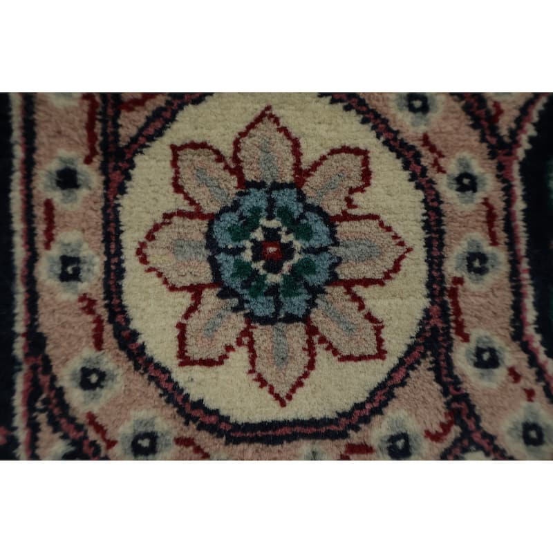 Hand Knotted Oriental 100% Wool Carpet Traditional Floral Beige & Ivories Aubusson Area Rug - 12' 3'' X 9' 1''