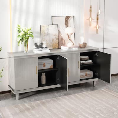 Buffet Storage Cabinet Sideboard TV Cabinet with Adjustable Shelves