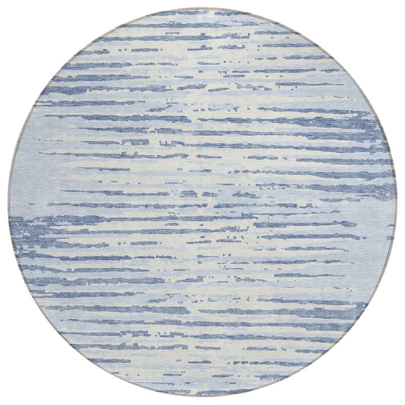 HomeRoots Striped Transitional Rectangle Outdoor Rug