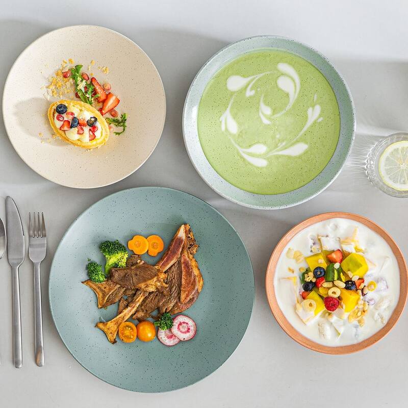 vancasso SABINE Stoneware Speckled Glaze Dinnerware Set