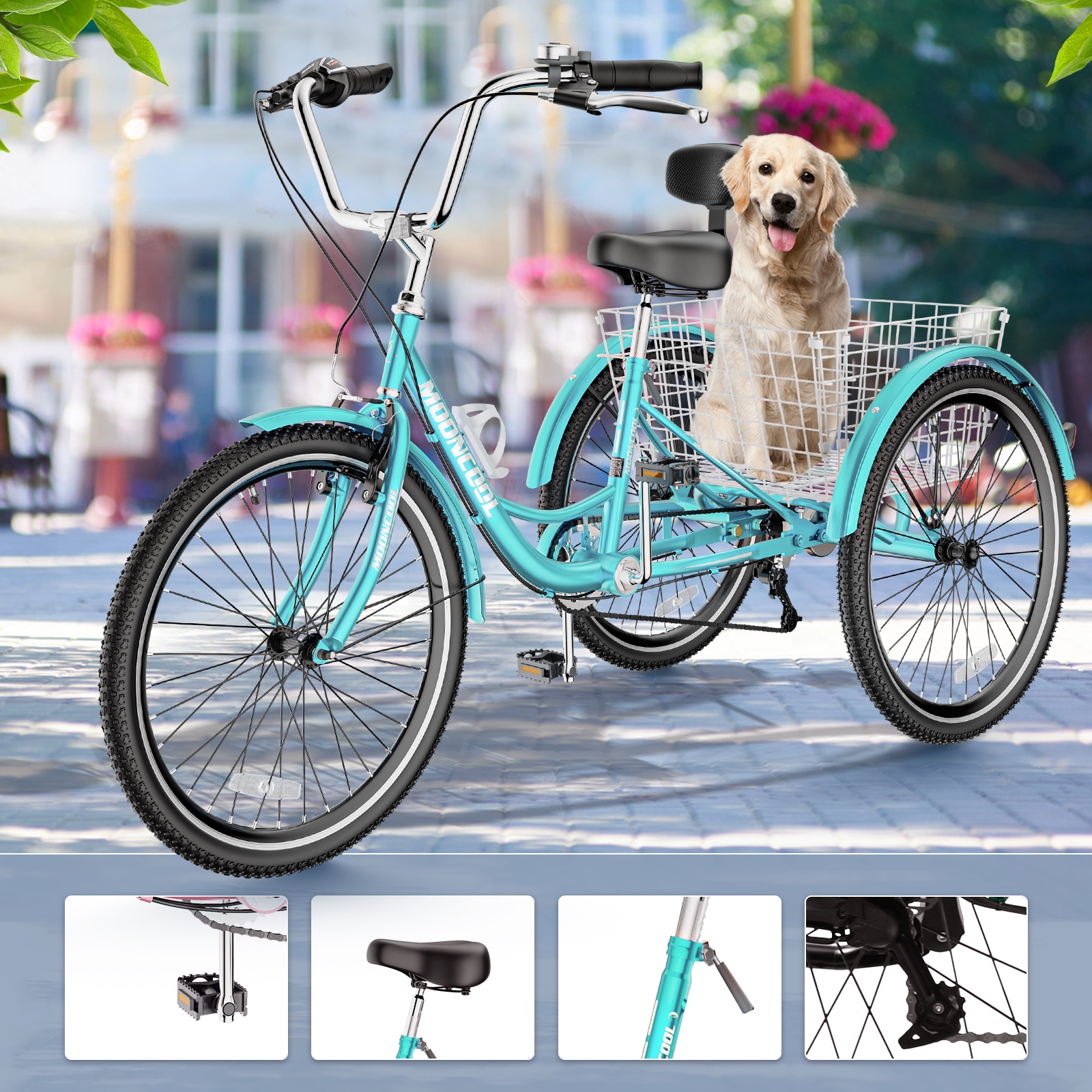 DoCred Adult Tricycle 7 Speed 24 26 Three Wheel Bike with Basket On Sale Bed Bath Beyond 39312459