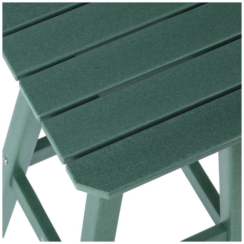 Polytrends Laguna Hdpe All Weather Outdoor Patio 24" Square Counter Stool