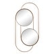 preview thumbnail 2 of 4, Gold Iron Contemporary Wall Mirror 43 x 20 x 1 - 20 x 1 x 43Round