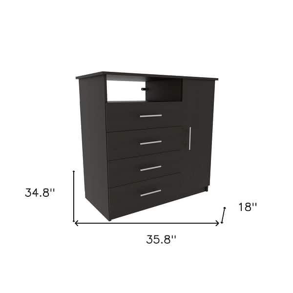 black four drawer dresser HomeRoots 36