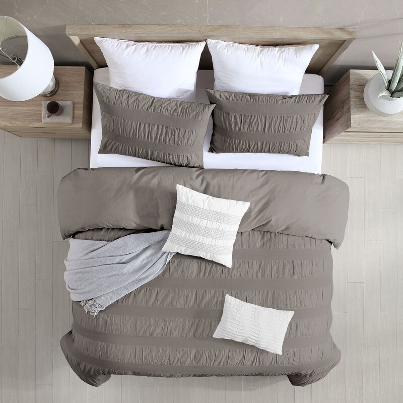 Grey Ruched Duvet Covers and Sets Bed Bath & Beyond