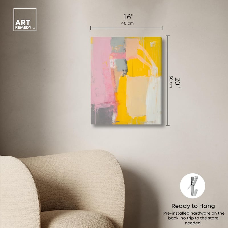 Tangerine Blush I Canvas by Art Remedy, Gallery Wrapped