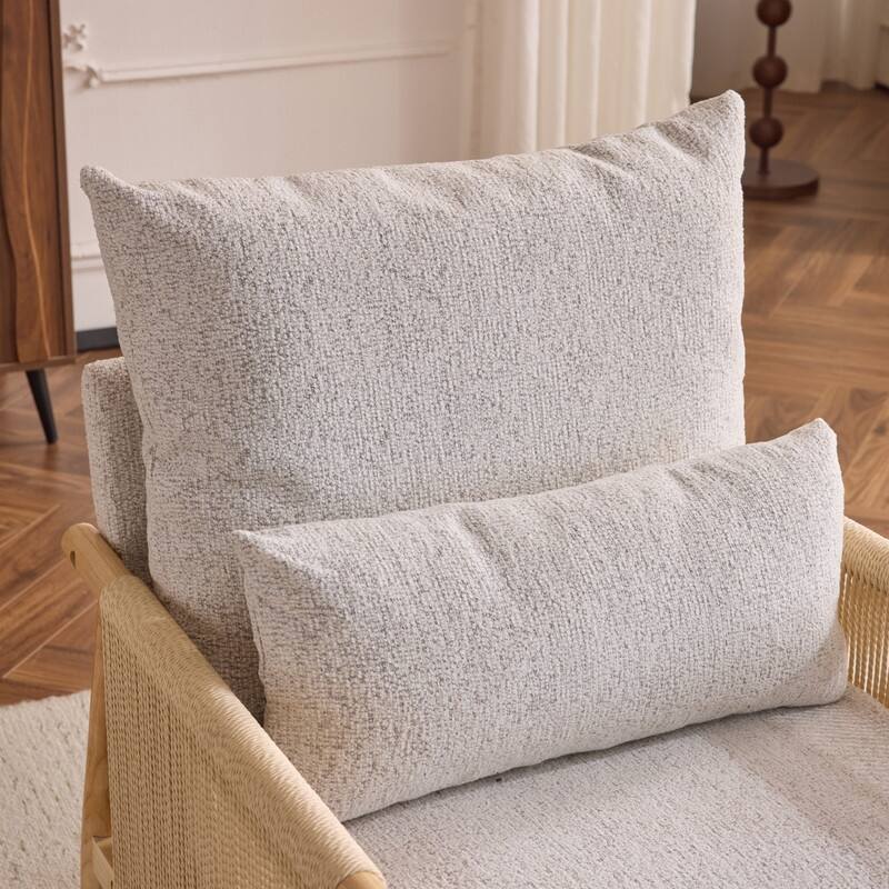 Chenille Accent Chair with Pillow