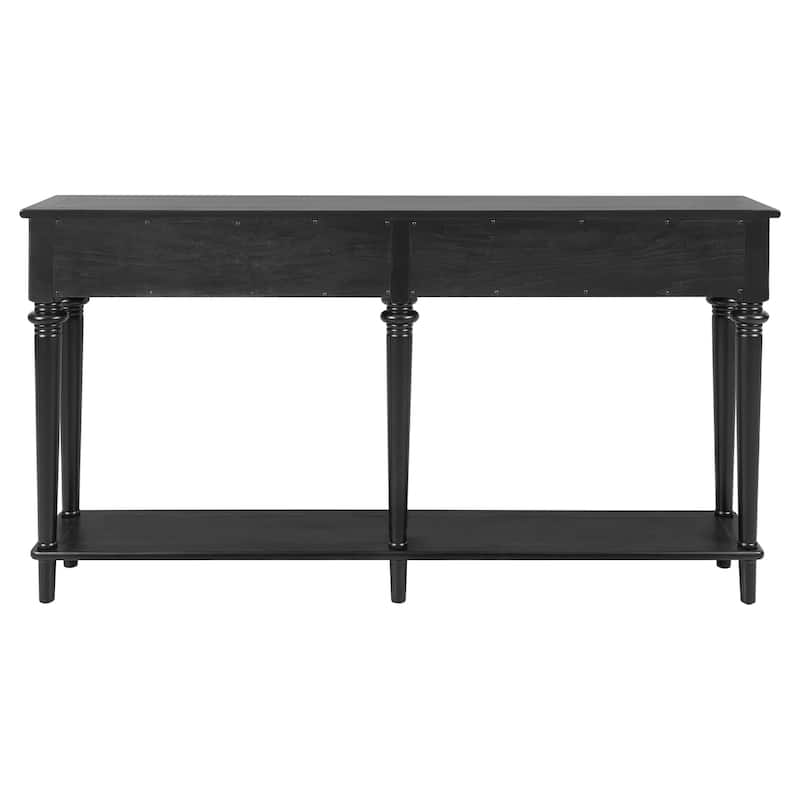 Entryway Table with 4 Drawers and Open Shelf