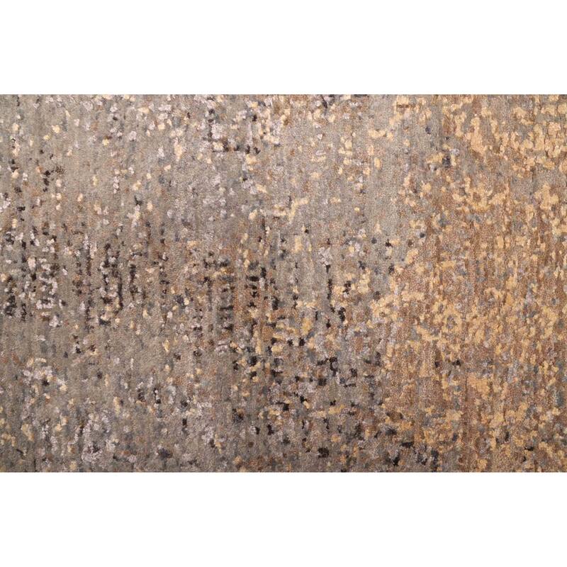 ECARPETGALLERY Hand-knotted Legacy Grey Silk, Wool Rug - 2'5 x 10'6