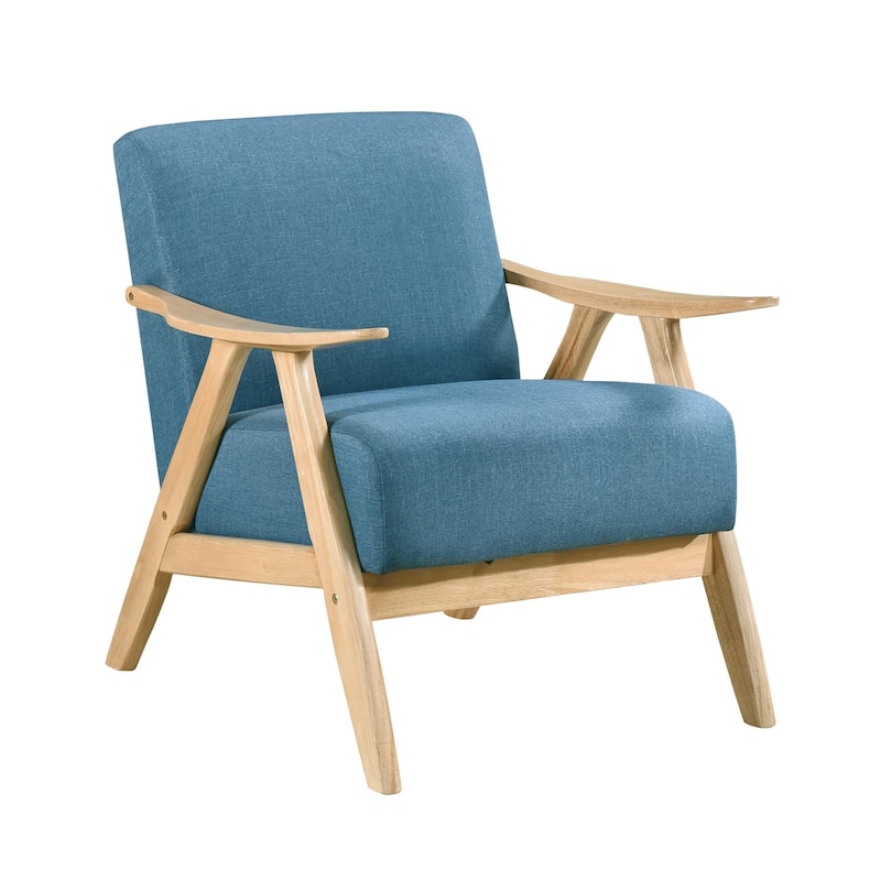 Solid Wood Frame Upholstered Armchair
