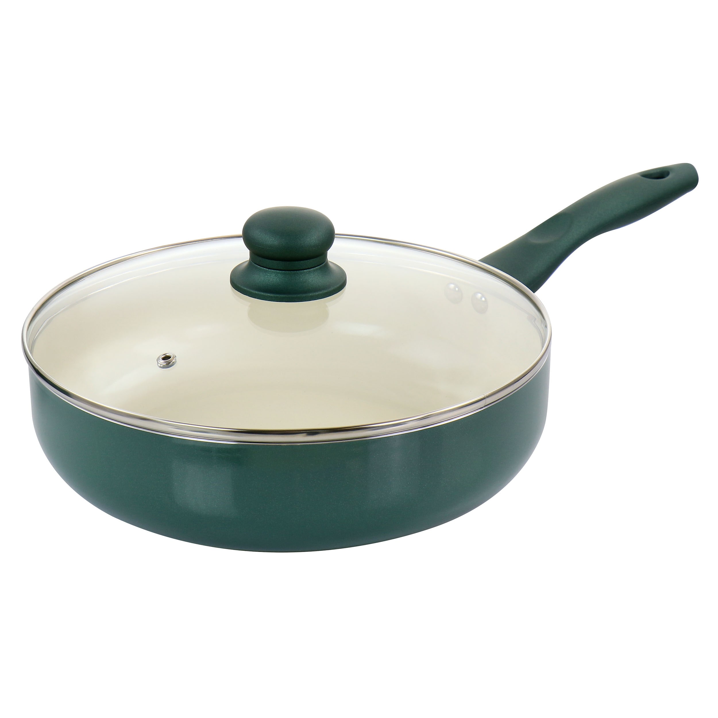 Gibson Hummington Non-Stick Ceramic 5-Quart Dutch Oven with Lid, Grey and  Green, 1 Piece - Foods Co.