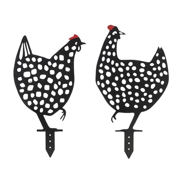 Punched Metal Chicken Garden Stake (Set of 4) Bed Bath & Beyond