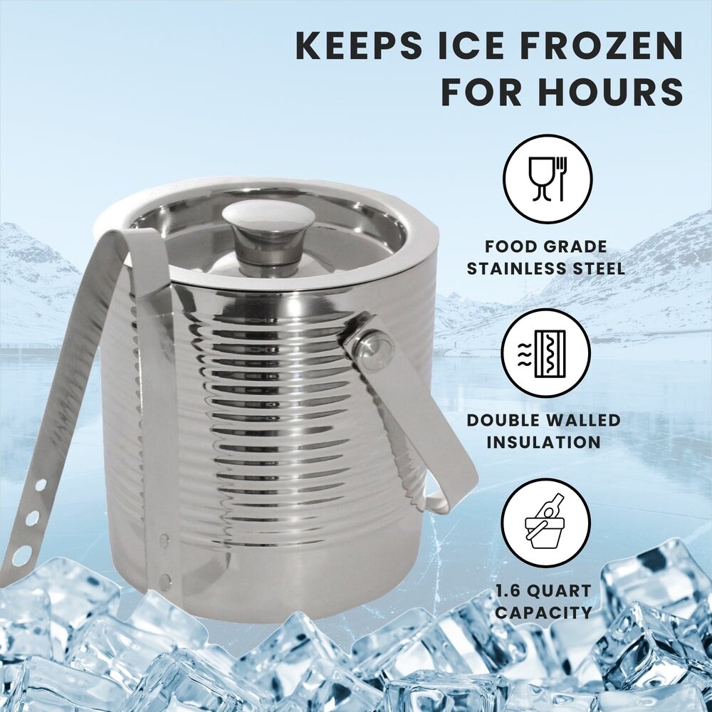 Bed bath and beyond ice bucket with tongs sales