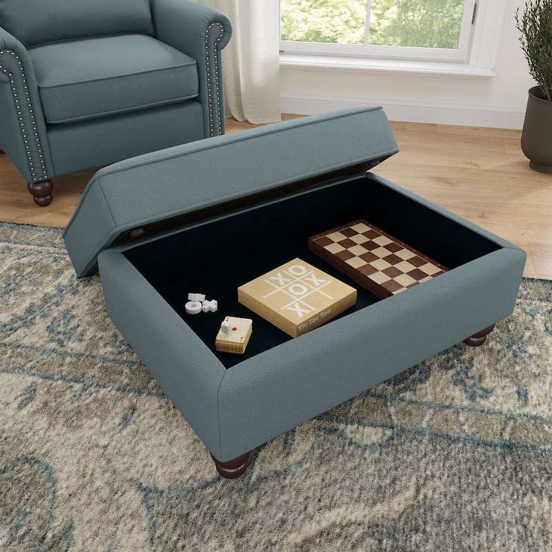 Bush Furniture Coventry Large Upholstered Storage Ottoman