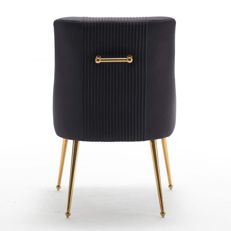 SEYNAR Modern Glam Velvet Dining Chair Set of 8 for Dining Room, Tufted Vanity Chair for Living Room (no table)