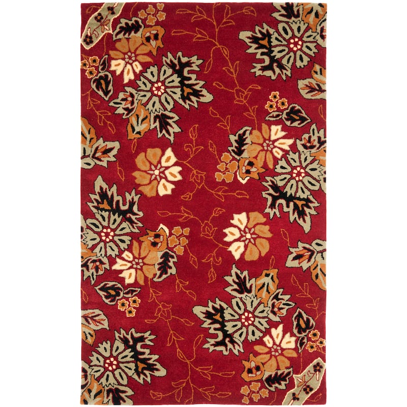 SAFAVIEH Handmade Jardin Mikaila Country Floral Wool Rug