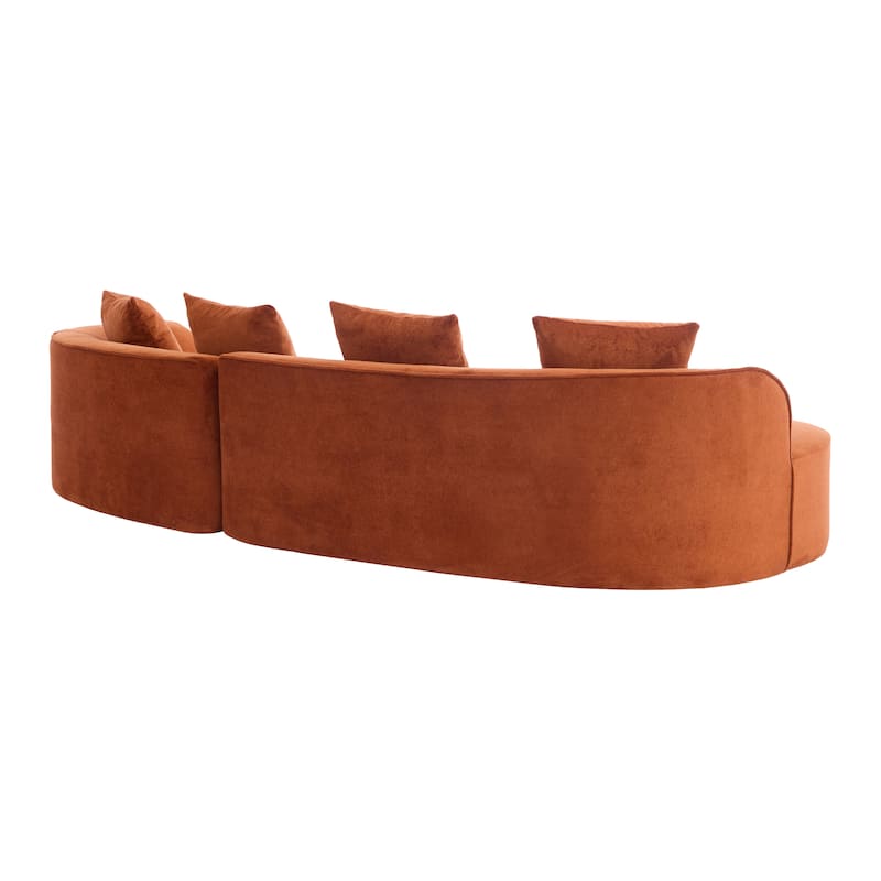 Christopher Knight Home - Linda Fabric Curved 126" Sectional Sofa