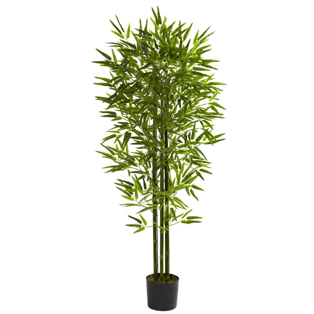 Bamboo Tree 5ft Indoor Outdoor Decorative Plant - Realistic Faux Bamboo Decor - 5ft.