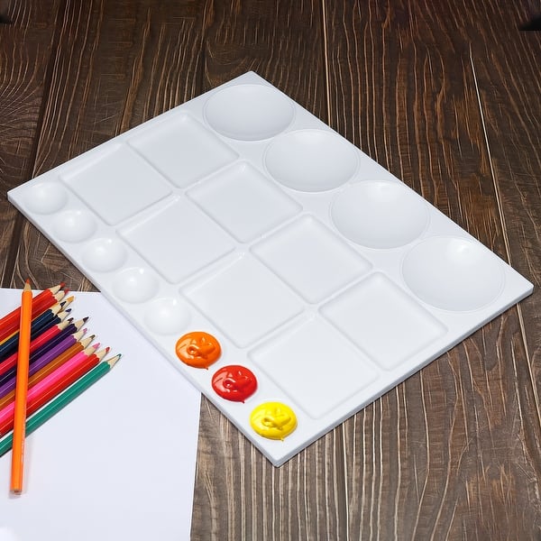 2-Pack Clear Acrylic Paint Palettes With Thumb Hole - 4x6 Inch Rectangle Trays For Watercolor & Gouache