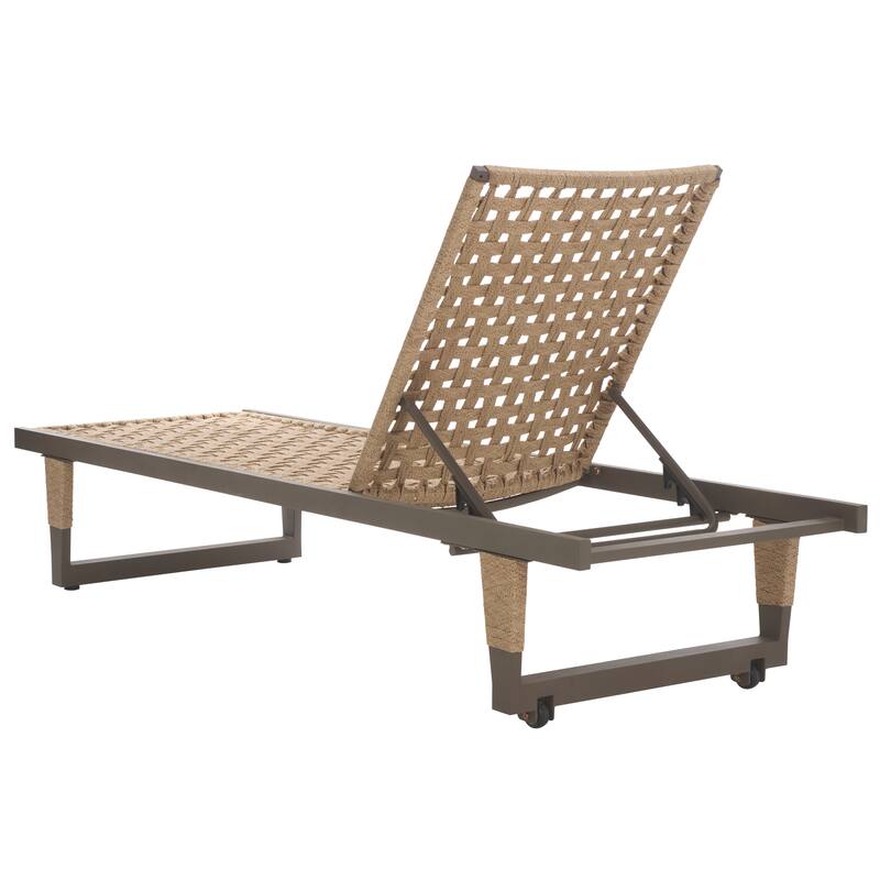 SAFAVIEH Outdoor Living Arthur Lounge Chair - 26"W x 82"D x 38"H