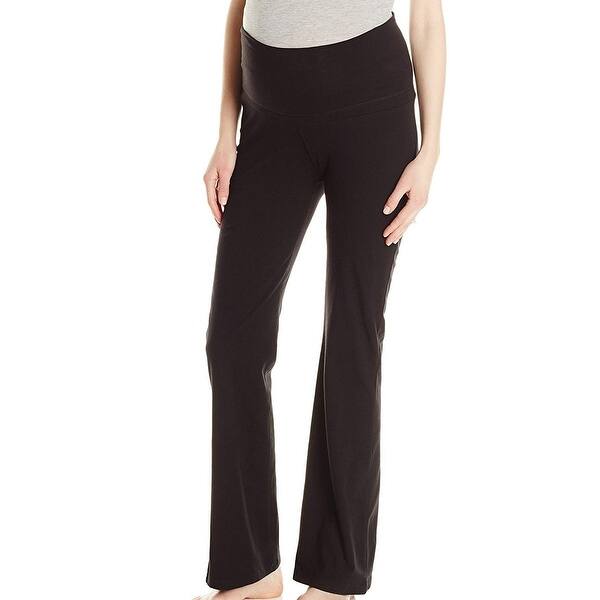 Shop Three Seasons Women Maternity Dress Pants Black Size Xl Wide Leg Stretch On Sale Overstock 31601623