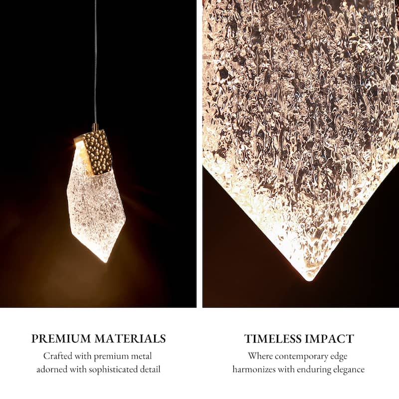 Modern LED 1-Light Gold Pendant Light for Kitchen Island