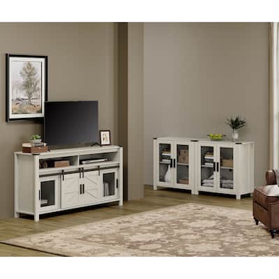 TV Stand with 5 Drawers and 2 Door Storage with Adjustable Shelf - 1 Pack