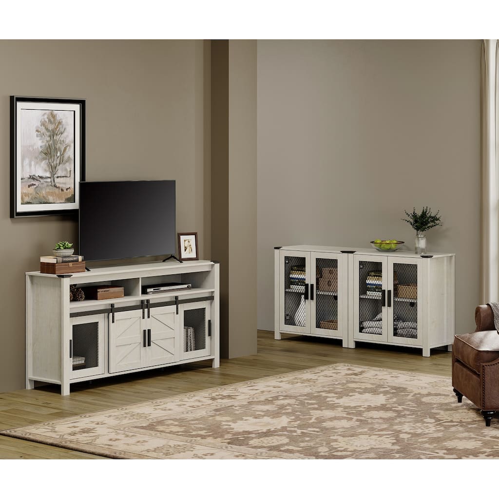 TV Stand with 5 Drawers and 2 Door Storage with Adjustable Shelf - 1 Pack