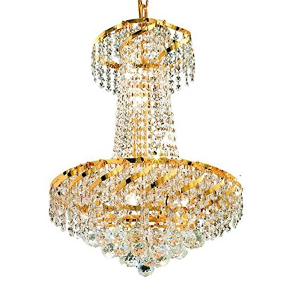 6-Light Gold Pendant Light - Crystal Chandelier for Dining Room, Kitchen, Modern Home Decor - 22