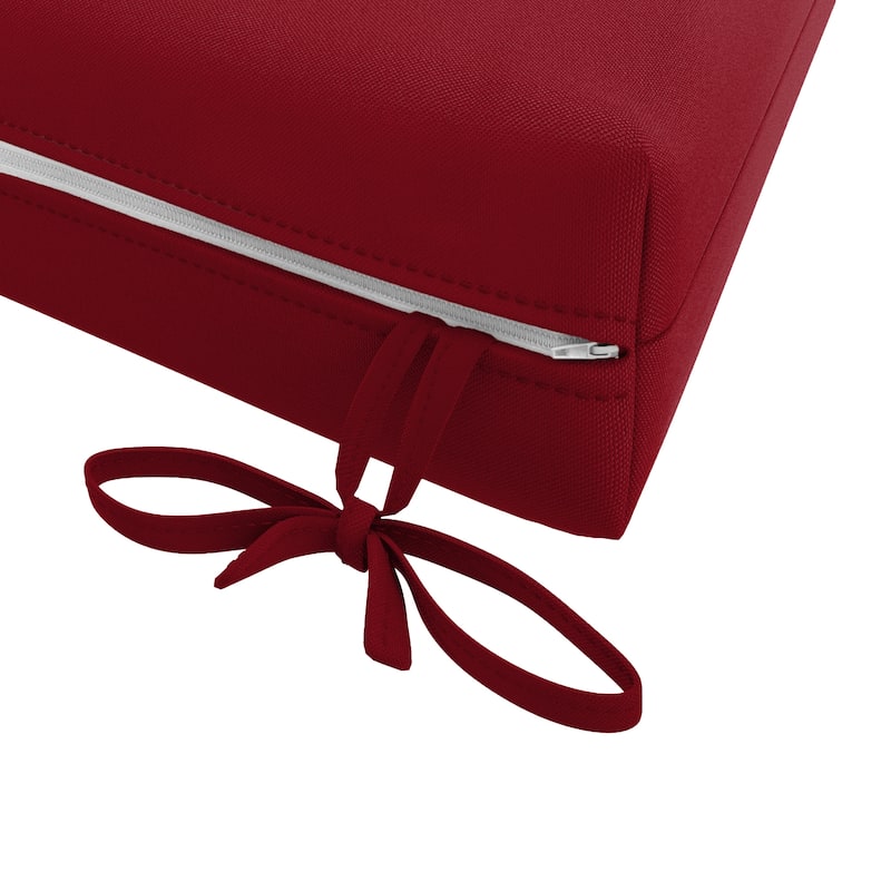 California Umbrella Outdoor Chair Pad Set of 2, 18" x 18", 2.5" Thick, Solstice Olefin Fabric