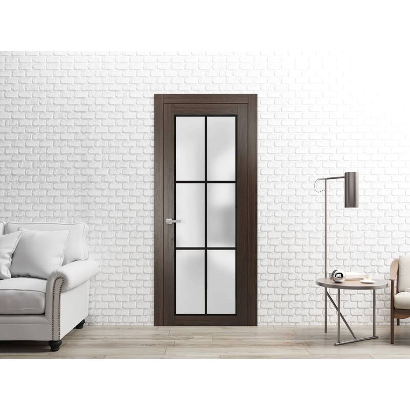 Solid French Door 18 x 80 Planum 2122 Chocolate Ash| Bathroom