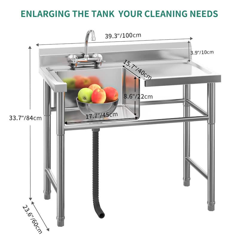 Stainless Steel Commercial Kitchen&Laundry Sink