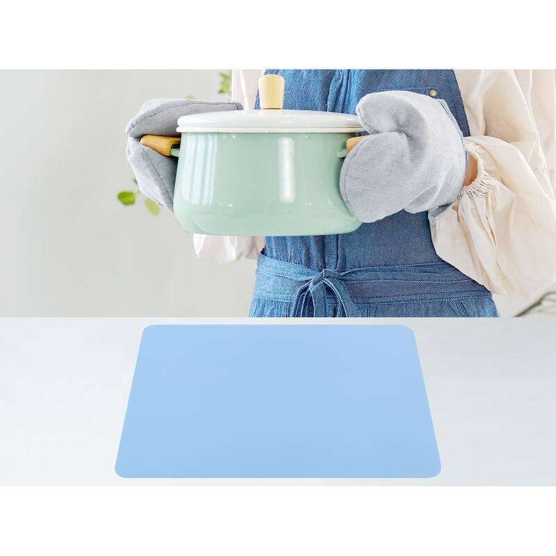Placemats Set of 6 Silicone Placemats for Kitchen Dining Table Decor Heat Resistant Table Placemats Wipeable Table Mat - 16*12in