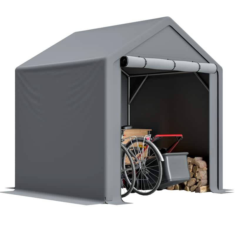 GDFStudio - Multi-Purpose Outdoor Shelter Waterproof & UV-Resistant with Roll-Up Doors