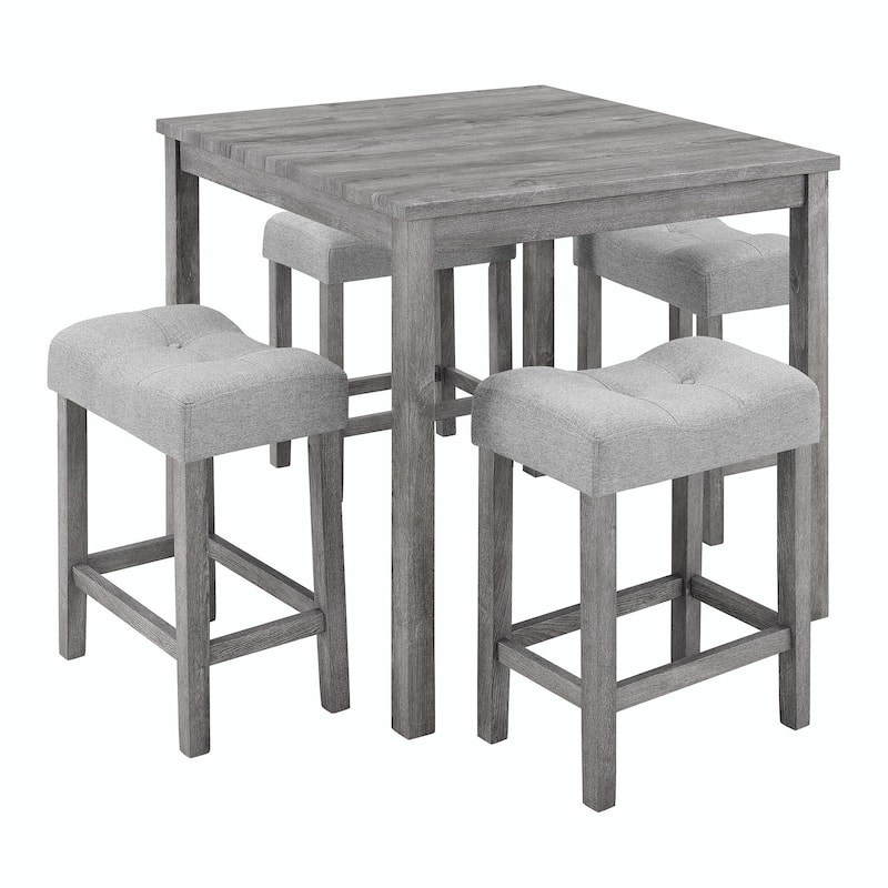 5-Piece Industrial Breakfast Table Set