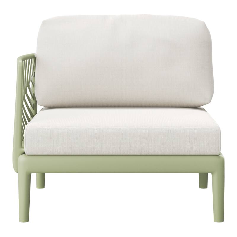 Frond and Form 4-Person Outdoor Patio Sectional with Cushions