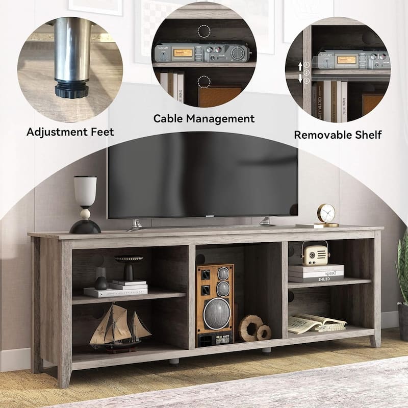 WESOME 70in TV Stand Home Cabinet with Drawers/Shelves/Doors for Living Room Bedroom - 70inch