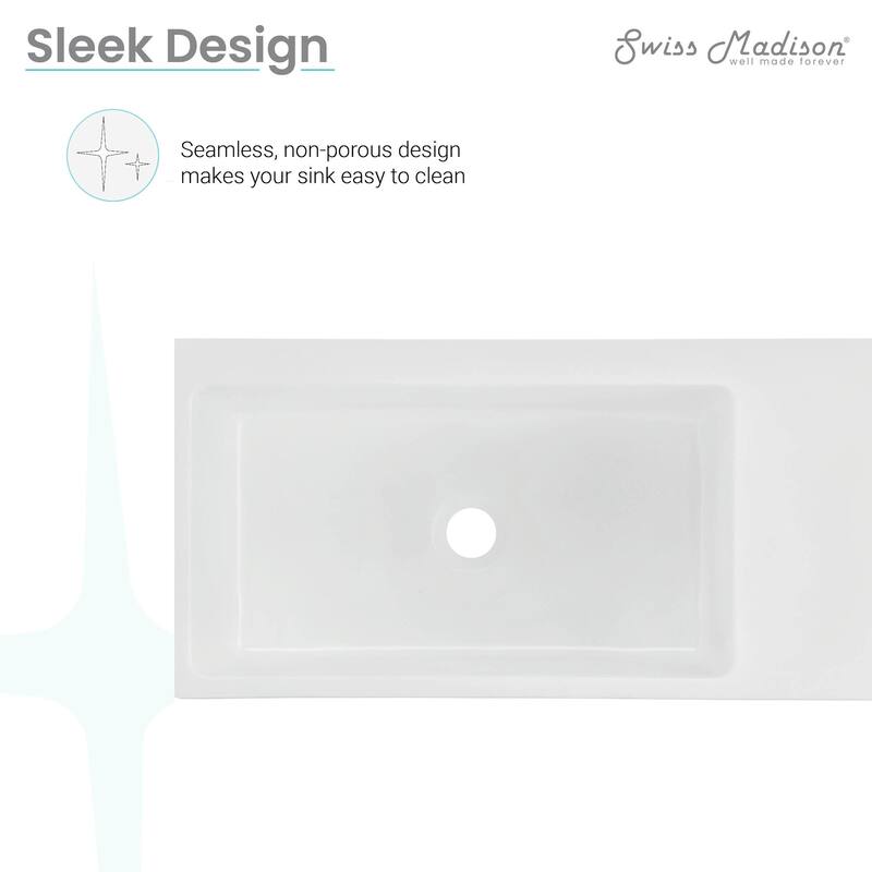 Swiss Madison SM-WS355 Delice 24" Rectangular Stone Composite Wall