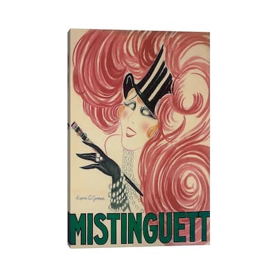iCanvas "Moulin Rouge Mistinguett Advertisement, 1925" by Charles Gesmar Canvas Print